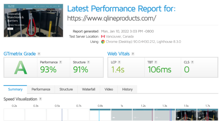 web services hendersonville - site speed